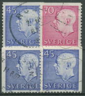 Schweden 1967 Freimarken König Gustav VI. Adolf 586/87 Gestempelt - Used Stamps