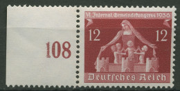 Dt. Reich 1936 Internationaler Gemeindekongress Rand Links 619 SR Li. Postfrisch - Ungebraucht