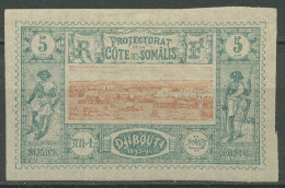 Franz. Somaliküste 1894 Stadtansicht 9 Mit Falz, Kl. Dünne Stelle - Ongebruikt