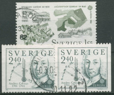 Schweden 1982 Europa CEPT Ereignisse Astronom Anders Celsius 1187/88 Gestempelt - Usati