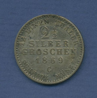 Preußen 2 1/2 Silbergroschen 1869 C, König Wilhelm I., J 90, Ss (m6484) - Groschen & Andere Kleinmünzen