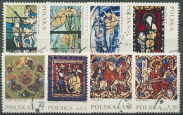 Polen 1971 Glasmalerei Kirchenfenster 2102/09 Gestempelt - Gebruikt