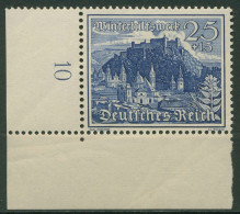 Deutsches Reich 1939 WHW Bauwerke 737 Ecke 3 Postfrisch, Rand Bügig - Unused Stamps