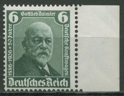 Deutsches Reich 1936 Gottfried Daimler Mit Rand Rechts 604 SR Re. Postfrisch - Unused Stamps