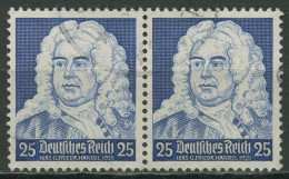Deutsches Reich 1935 Komponist Händel 575 Waag. Paar Gestempelt - Used Stamps