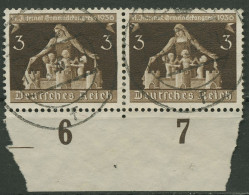 Deutsches Reich 1936 Internationaler Gemeindekongress 617 Paar UR Gestempelt - Used Stamps