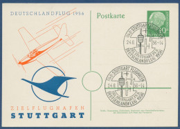 Bund 1956 Heuss Deutschlandflug, Privatpostkarte PP 8/7 Gestempelt (X41040) - Postales Privados - Usados