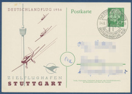 Bund 1956 Heuss Deutschlandflug, Privatpostkarte PP 8/6 Gebraucht (X41041) - Cartoline Private - Usati