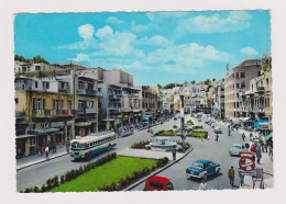 Kingdom Of Jordan AMMAN King Faisal Square, Buildings, Old Bus, Car, Vintage View Photo Postcard RPPc AK (1272) - Jordanie