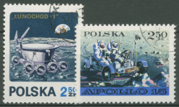 Polen 1971 Weltraumforschung Apollo 15, Mondauto Lunochod 2122/23 Gestempelt - Gebraucht