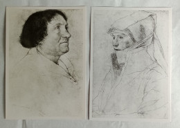 Lot De 2 CP. Hans Holbein. Jakob Et Dorothea Meyer. Kunstmuseum Basel. - Peintures & Tableaux