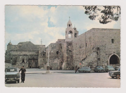 Palestine Israel Church Of The Nativity, Old Car FIAT, MORRIS, Vintage 1960s Photo Postcard RPPc AK (1269) - Palestina