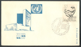 .Yugoslavia, 1962-10-24, Bosnia, Sarajevo, Day Of United Nations, Special Postmark & Cover - Otros & Sin Clasificación