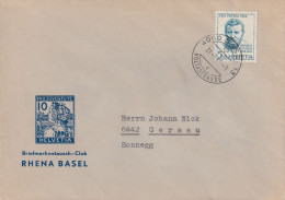 Drucksache  "Briefmarken Tauschclub Rhena, Basel"  (Luzernerli)         1966 - Briefe U. Dokumente