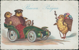 An753  Cartolina Augurale Buona Pasqua Bambini Children Illustratore Artist - Andere & Zonder Classificatie