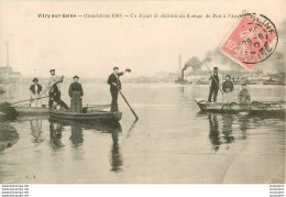 VITRY SUR SEINE INONDATIONS 1910 UN DEPART DE SINISTRES AU BARRAGE - Vitry Sur Seine