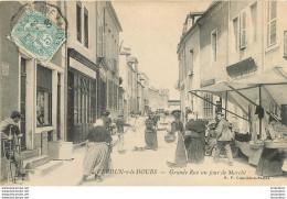 VERDUN SUR LE DOUBS  GRANDE RUE UN JOUR DE MARCHE - Sonstige & Ohne Zuordnung