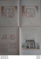 PETITES CONSTRUCTIONS FRANCAISES PL. 57 A 60   EDIT. THEZARD MAISON BOURGEOISE - Architectuur