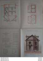 PETITES CONSTRUCTIONS FRANCAISES PL. 17 A 20 EDIT. THEZARD MAISON DE CAMPAGNE - Architectuur