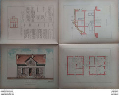 PETITES CONSTRUCTIONS FRANCAISES PL. 81 A 84     EDIT. THEZARD PETITE MAISON D'OUVRIER - Arquitectura