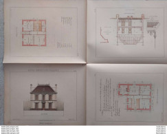 PETITES CONSTRUCTIONS FRANCAISES PL. 13 A 16 EDIT. THEZARD  MAISON BOURGEOISE - Architectuur