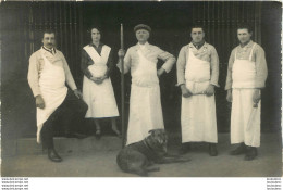 CARTE PHOTO SAINT BONNET DE JOUX BOUCHERS LA VEILLE DU BOEUF DE PAQUES - Autres & Non Classés