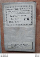 CARTE TARIDE TOILEE POUR CYCLISTES ET AUTOMOBILISTES ENVIRONS DE PARIS NORD-OUEST N°4 - Cartes Routières