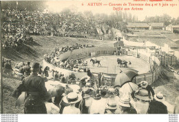 AUTUN COURSES DE TAUREAUX DES 4 ET 5 JUIN 1911 DEFILE AUX ARENES - Autun