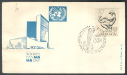 .Yugoslavia, 1962-10-24, Montenegro, Titograd, Day Of United Nations, Special Postmark & Cover - Other & Unclassified