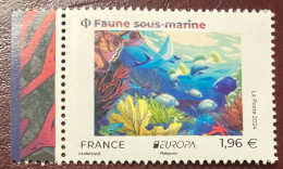 2024 France Francia Europa Faune Sous Marine Underwater Fauna Left Sheet Border - 2024