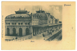 RO 95 - 21337 PLOIESTI, Railway Station, Litho, Romania - Old Postcard - Used - 1902 - Romania