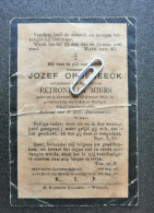 JOZEF OPDEBEECK ° BERLAER 1850 + WILRIJCK 1901  /  PETRONELLA MIERS - Devotion Images