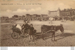 BERCK PLAGE VOITURE DE MALADE SUR LA PLAGE - Berck