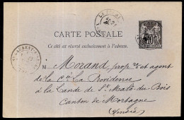 1878 CPA (Entier Postal Commercial) M. MAIGRE Nouveau Directeur Compagnie LA PROVIDENCE à 85 La Roche-sur-Yon Vendée - La Roche Sur Yon