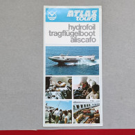 ATLAS TOURS - YUGOSLAV TRAVEL AGENCY, Hydrofoil, Vintage Tourism Brochure, Prospect, Guide (pro5) - Dépliants Touristiques