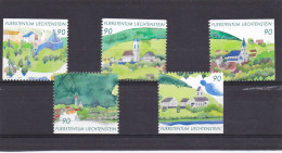 Liechtenstein 1999, Cat. Zumstein  1137/41 **. Tricentenaire De L'Unterland Liechtensteinois. - Unused Stamps