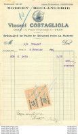 VINCENT COSTAGLIOLA MODERN BOULANGERIE A ORAN ALGERIE  1930 FACTURE POUR LE BATEAU VAPEUR PRADO Ref1 - Autres & Non Classés