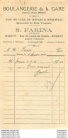 S. FARINA BOULANGERIE DE LA GARE A BIZERTE TUNISIE 1930 FACTURE POUR LE BATEAU VAPEUR PRADO Ref2 - Other & Unclassified