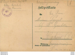 SOLTAU  FELDPOSTKARTE LETTRE DE PRISONNIER DE GUERRE 11/1917  SOLDAT POUJET LUDOVIC - War 1914-18