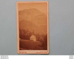 CDV LA GRANDE CHARTREUSE LE  GRAND SOM  PHOTO EUG. LEON GRENOBLE  FORMAT 10 X 6 CM - Oud (voor 1900)