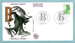 FDC France 1987 - Liberté De Gandon (d'Eugène Delacroix) Valeur B - YT 2483 - Paris - 1980-1989