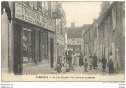 BEAURIEUX  RUE DE L'EGLISE VUE PRISE DU COUCHANT GOULET TURPIN SUCCURSALE 242 - Sonstige & Ohne Zuordnung