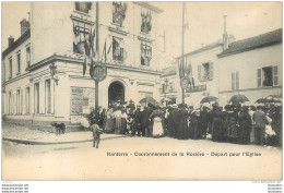 NANTERRE COURONNEMENT DE LA ROSIERE DEPART POUR L'EGLISE - Nanterre