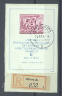 Allemagne  -  RDA  -  Blocs  :  Mi  10 X II  (o)  Sur Fragment - 1950-1970