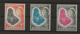 Barbados, 1962, SG 309 - 311, Complete Set, Mint Hinged - Barbados (...-1966)