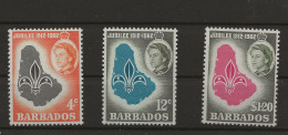 Barbados, 1962, SG 309 - 311, Complete Set, MNH - Barbades (...-1966)