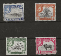 Pakistan - Bahawalpur, 1949, SG 39 - 42, Complete Set, Mint Hinged - Pakistán