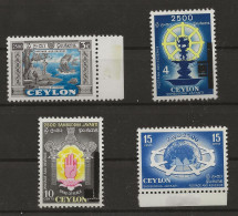 Ceylon, 1956, SG 438 - 441, Complete Set, Mint Hinged - Sri Lanka (Ceylon) (1948-...)