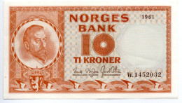 Banconota Norvegia - 10 Corone 1961 - Norvège