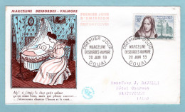 FDC France 1959 - Marceline Desbordes-Valmore - YT 1214 - Douai - 1950-1959